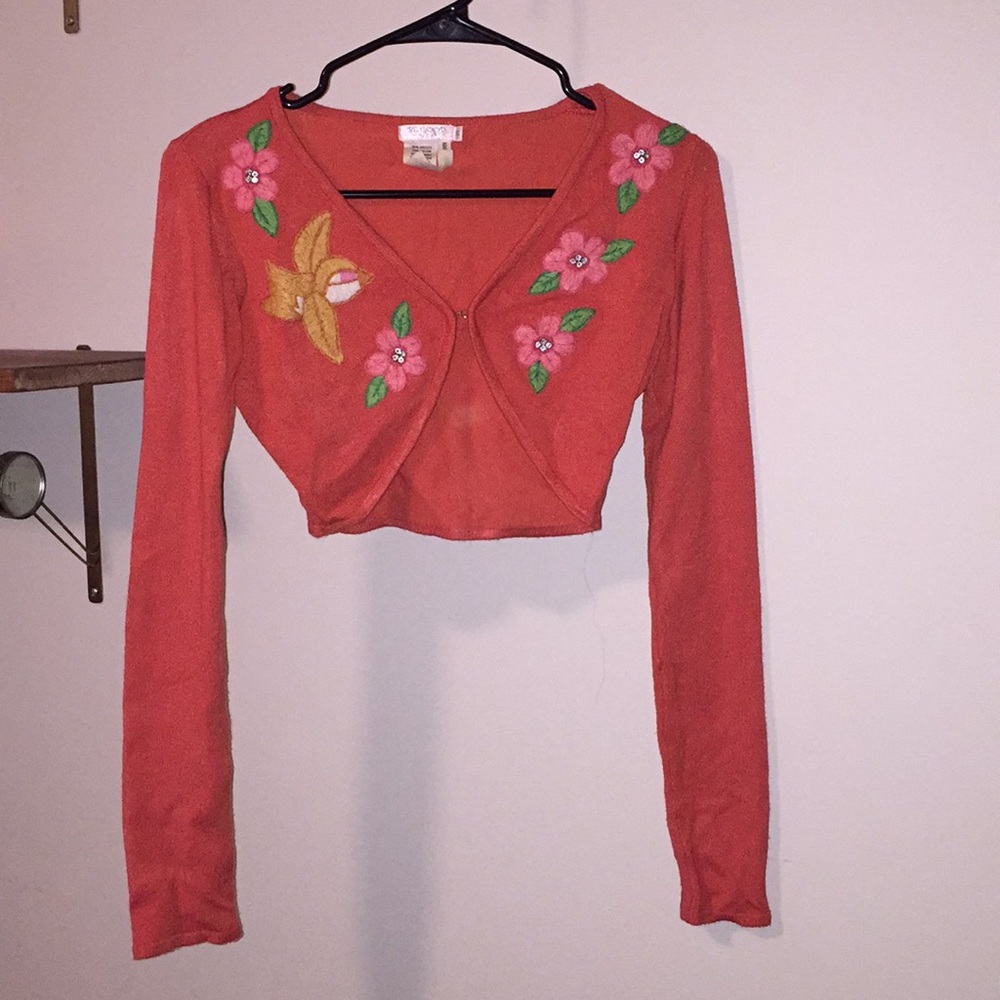 Vintage bolero embroidered sweater